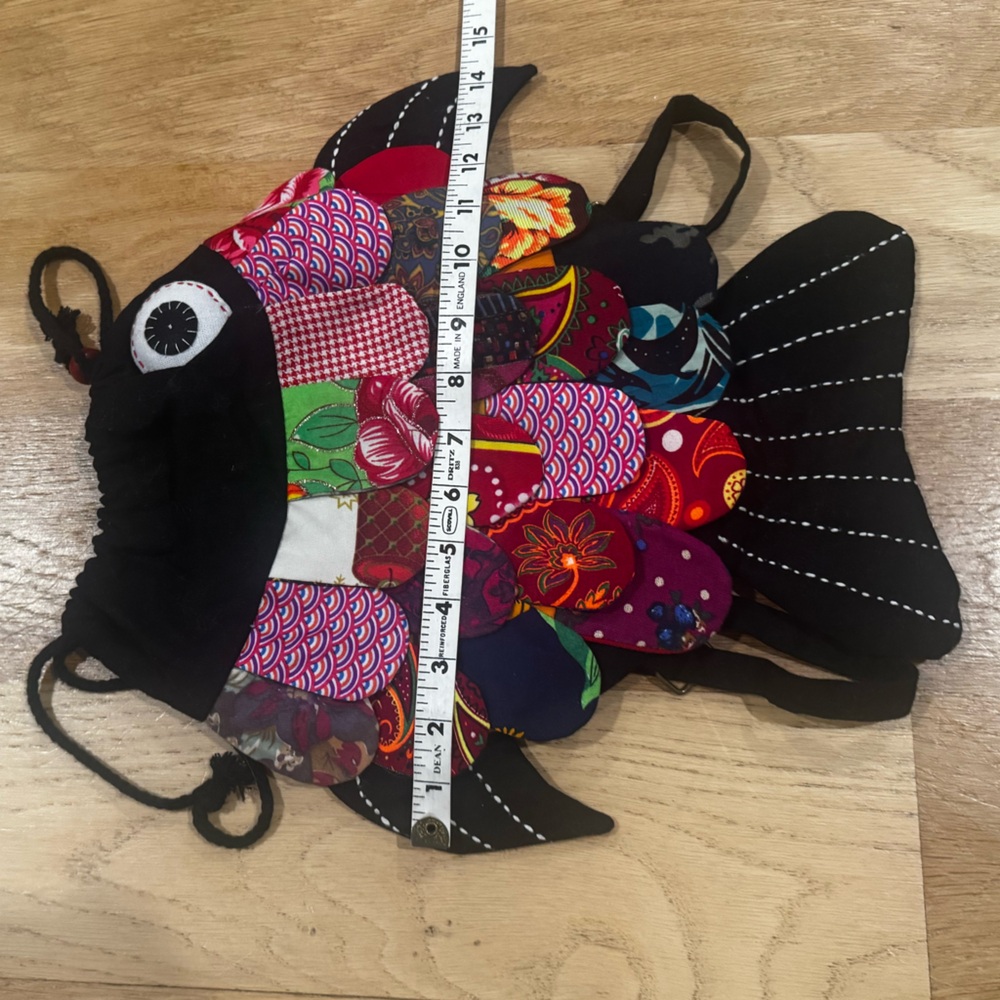 Colorful Fish-Shaped Drawstring Backpack Bag - image 2